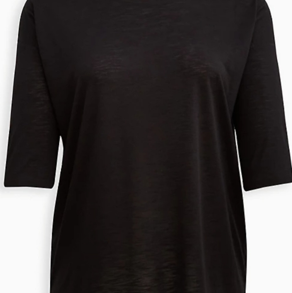 Torrid Black Relaxed Drop Shoulder Top. 3x.